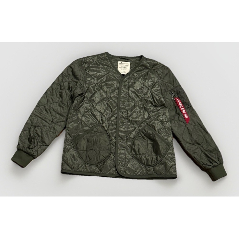 Alpha Industries ALS/92 Field Coat Liner Jacket Mens Medium ALS92 Olive Green